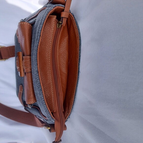 Blue Vintage 90's Style GAL purse BOHO - Picture 12 of 14